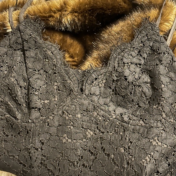 Bardot midi black lace guipure dress US 2/xxs - Picture 7 of 10